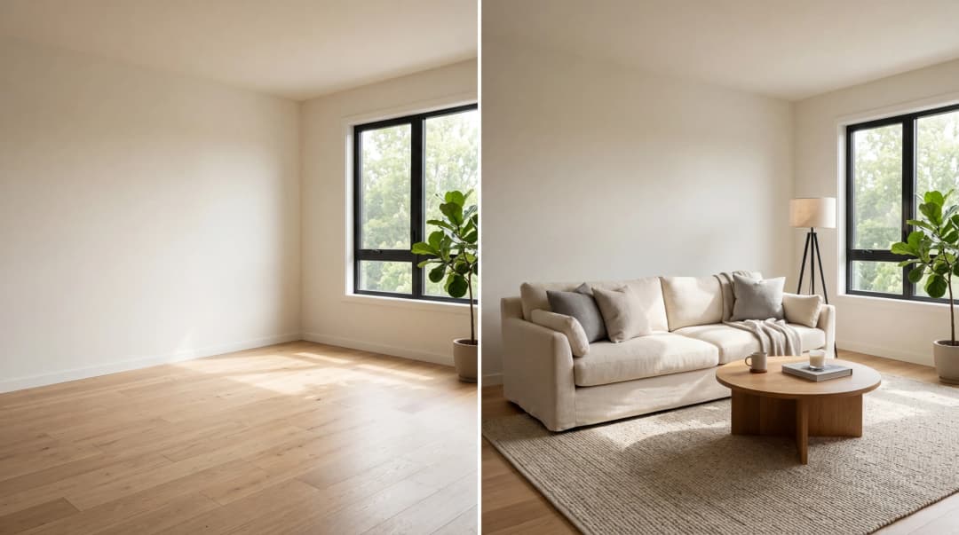 Customer uploading a room photo for AI visualization